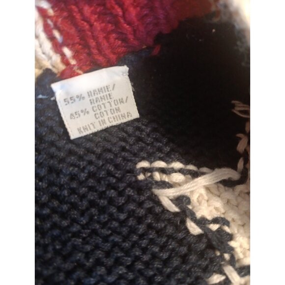 Marisa Christina Classic XL Vtg Stars & Stripes Hand Knit Sweater Vest Patriotic - Picture 7 of 9